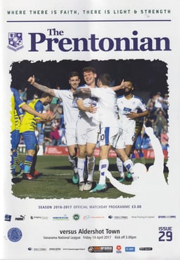 Tranmere Rovers v Aldershot Match Programme 2017-04-14